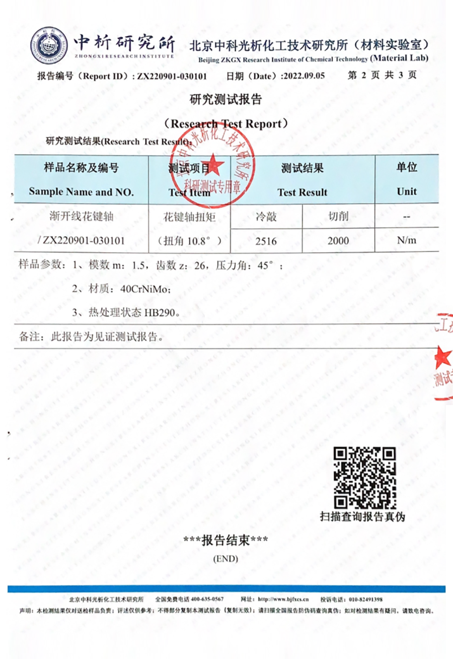 研究测试报告